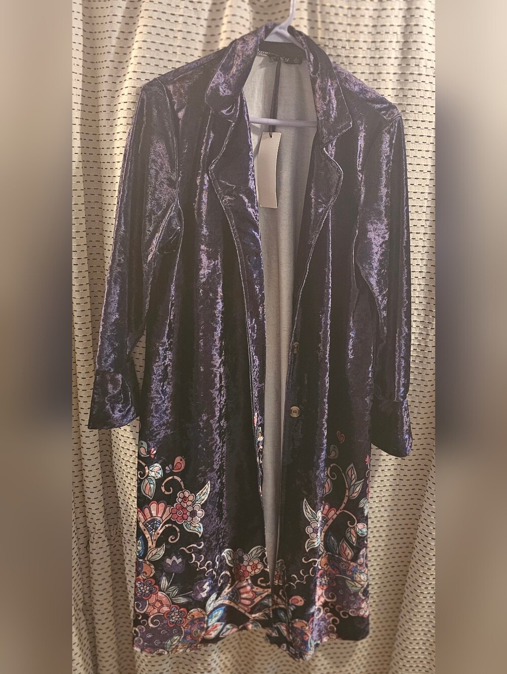 Velvet Long Robe - Deep Purple